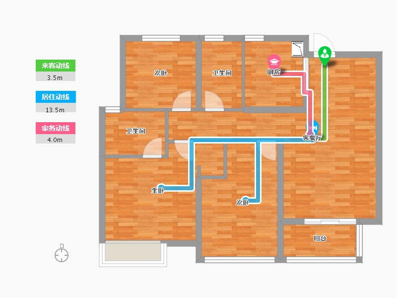 江苏省-无锡市-中海凤凰熙岸-86.27-户型库-动静线