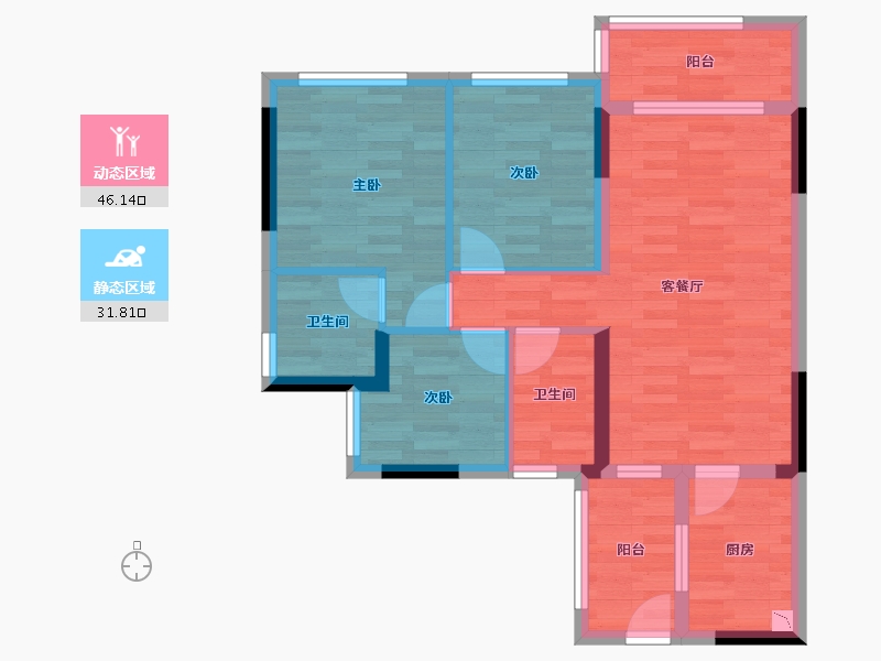 广东省-广州市-科慧花园-68.72-户型库-动静分区