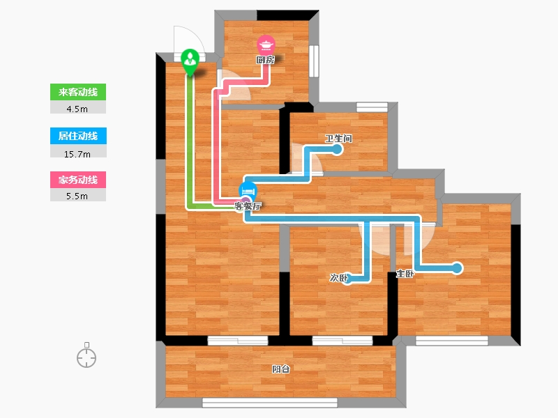 福建省-宁德市-绿城天湖明月-55.13-户型库-动静线