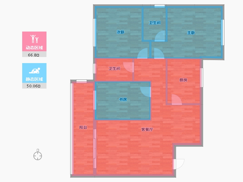 广西壮族自治区-南宁市-凤岭佳园-106.83-户型库-动静分区