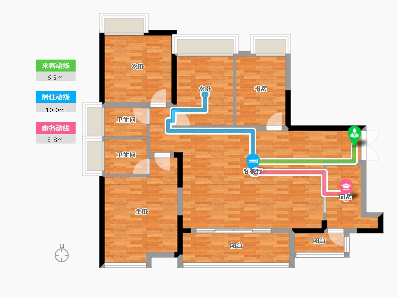 四川省-成都市-东湖长岛-112.49-户型库-动静线