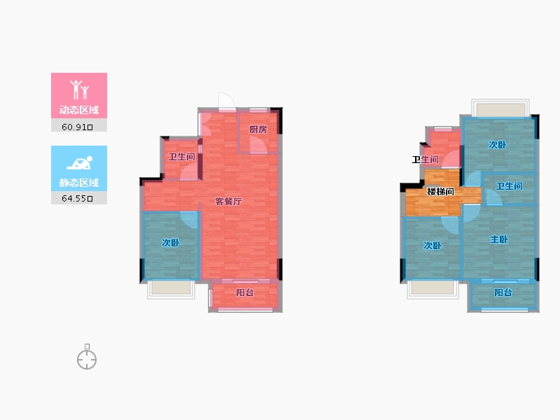 福建省-福州市-融侨阳光城方圆-120.00-户型库-动静分区