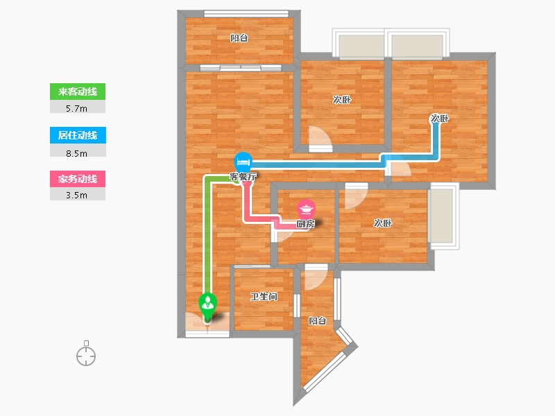 四川省-南充市-江南蝶苑-77.39-户型库-动静线