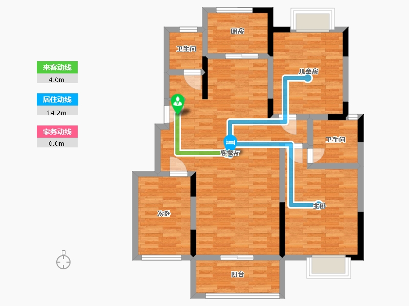 福建省-三明市-御景华府-91.74-户型库-动静线