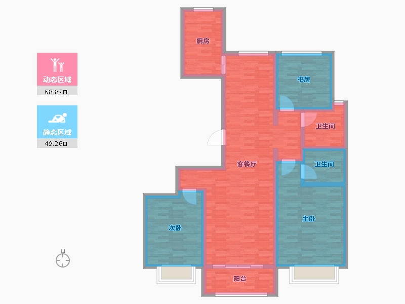 山东省-济宁市-锦绣华府-105.00-户型库-动静分区