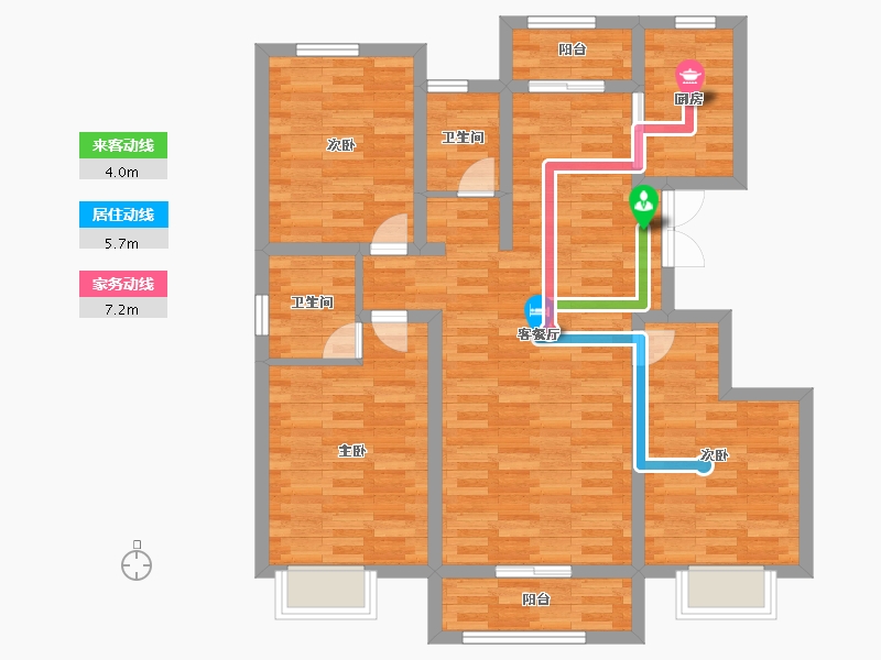 河北省-廊坊市-胜芳未来城-91.46-户型库-动静线