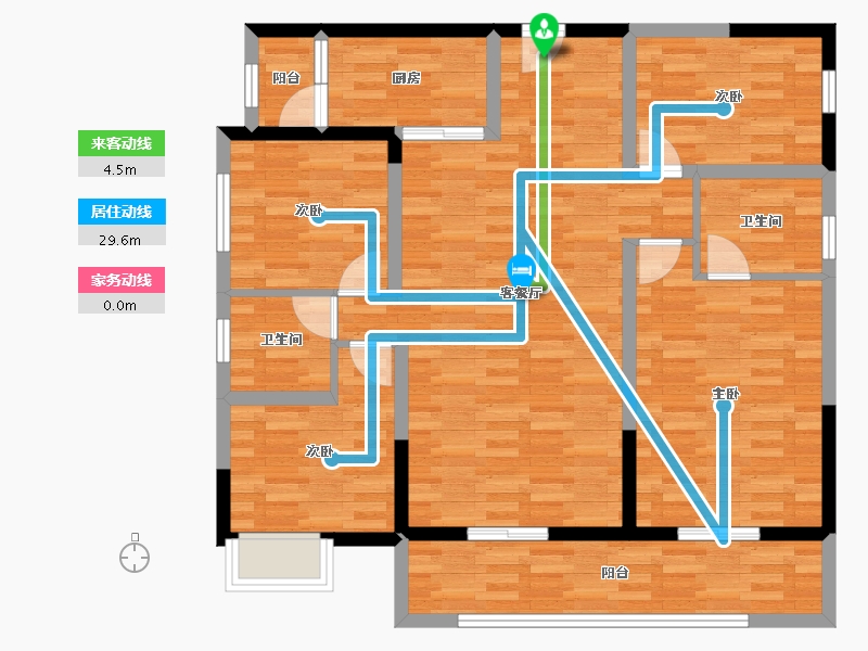 四川省-雅安市-正黄翡翠云庭-103.22-户型库-动静线