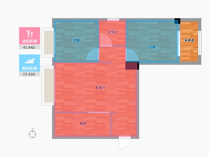 福建省-福州市-聚龙-65.00-户型库-动静分区