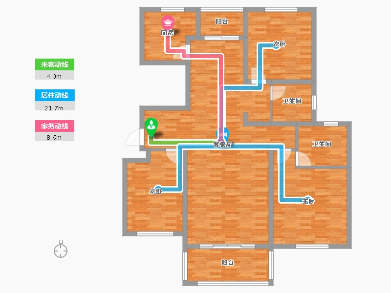 河南省-信阳市-建业壹号城邦-123.99-户型库-动静线