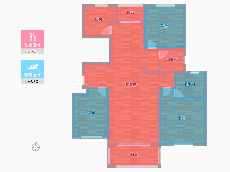 河南省-信阳市-建业壹号城邦-123.99-户型库-动静分区