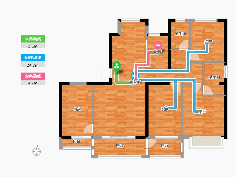 福建省-龙岩市-华龙-112.42-户型库-动静线