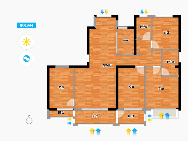 福建省-龙岩市-华龙-112.42-户型库-采光通风