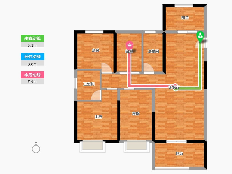 河北省-邯郸市-美的 罗兰春天-114.92-户型库-动静线