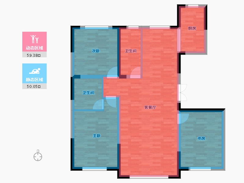 吉林省-长春市-居然世界里-98.82-户型库-动静分区