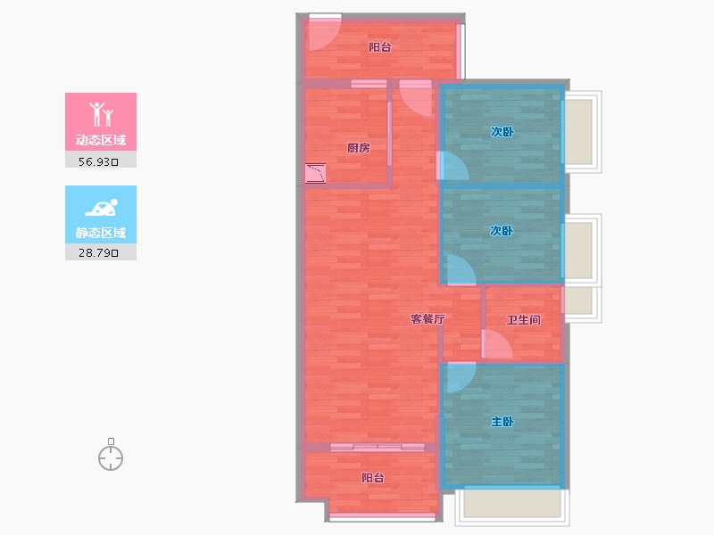 广东省-广州市-越秀保利爱特城-77.01-户型库-动静分区