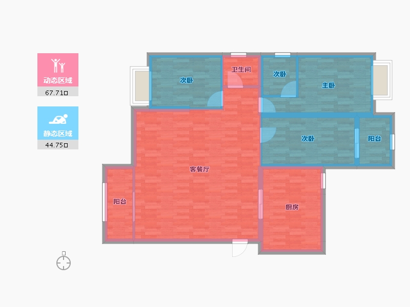 福建省-漳州市-永兴小区-101.77-户型库-动静分区