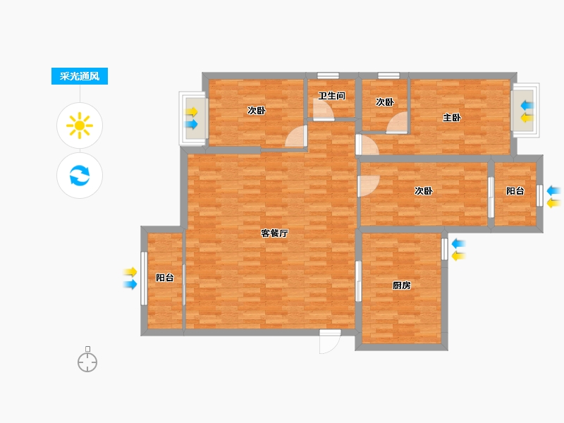 福建省-漳州市-永兴小区-101.77-户型库-采光通风