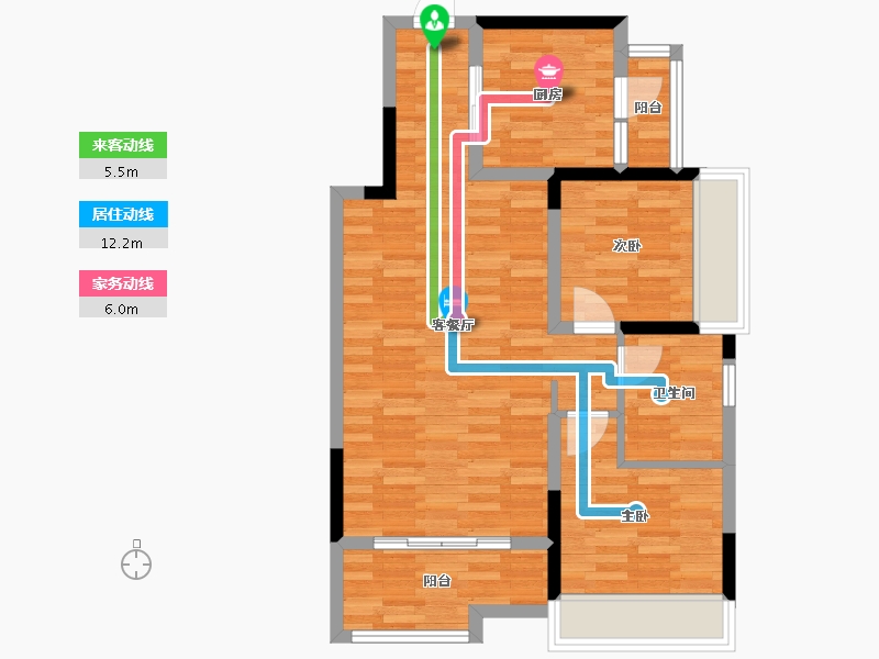 四川省-成都市-公园首府-68.17-户型库-动静线