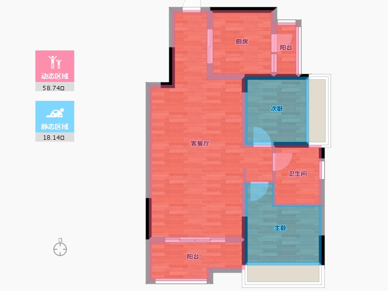 四川省-成都市-公园首府-68.17-户型库-动静分区