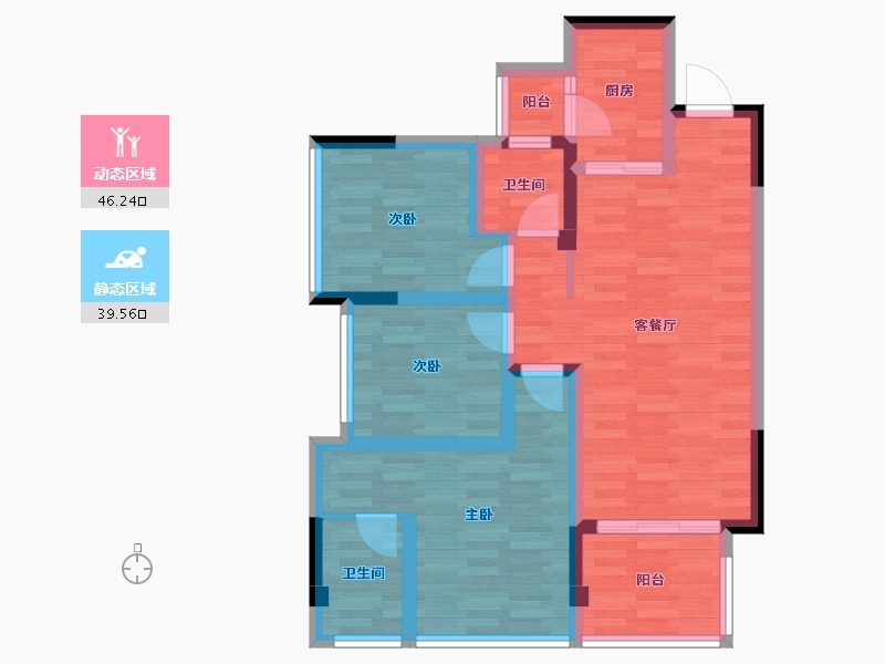 四川省-成都市-空港陆号-75.12-户型库-动静分区