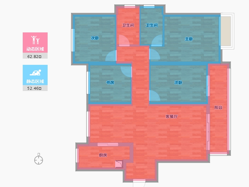 江西省-宜春市-华地公元-102.78-户型库-动静分区