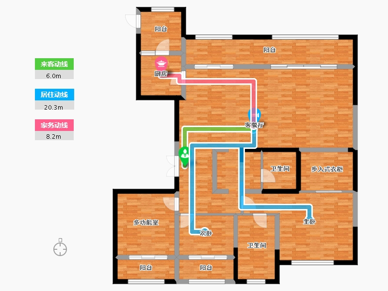 黑龙江省-哈尔滨市-保利天珺-153.61-户型库-动静线