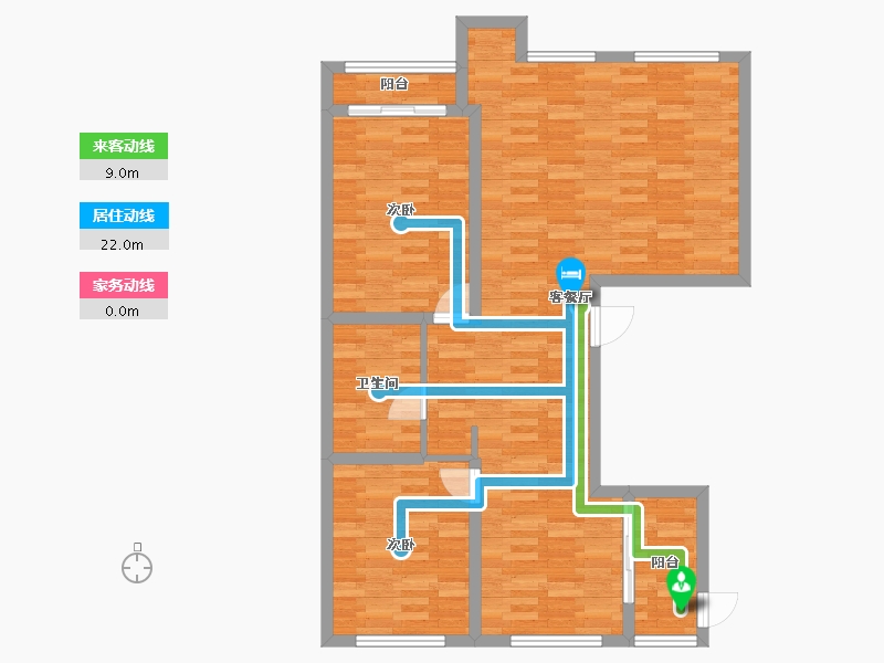 内蒙古自治区-呼和浩特市-金石香墅岭-92.66-户型库-动静线