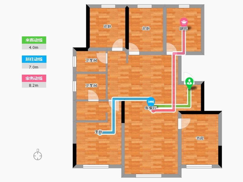 吉林省-长春市-宝裕悦兰湾-102.40-户型库-动静线