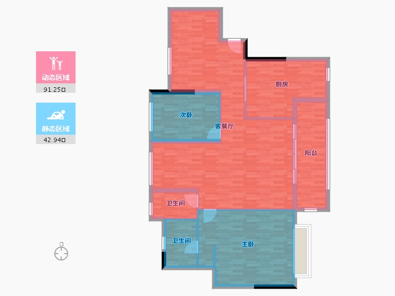 广东省-东莞市-盛和雅居-121.50-户型库-动静分区