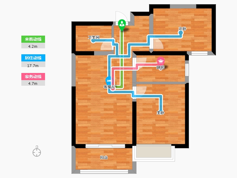 陕西省-西安市-阳光台365-60.93-户型库-动静线