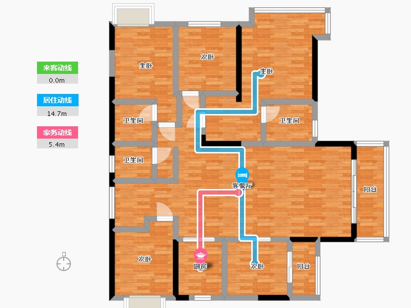 湖南省-长沙市-阳光城尚东湾-124.84-户型库-动静线