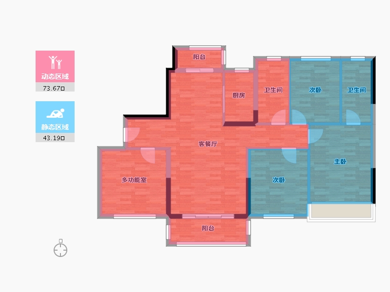 广东省-肇庆市-肇庆碧桂园-104.09-户型库-动静分区