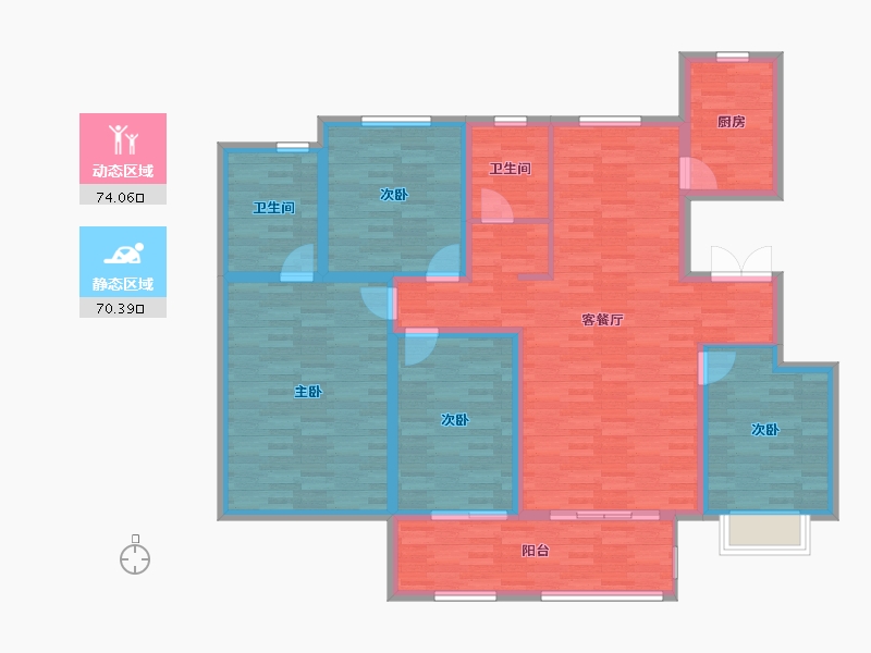 山东省-菏泽市-玖樟台-130.17-户型库-动静分区