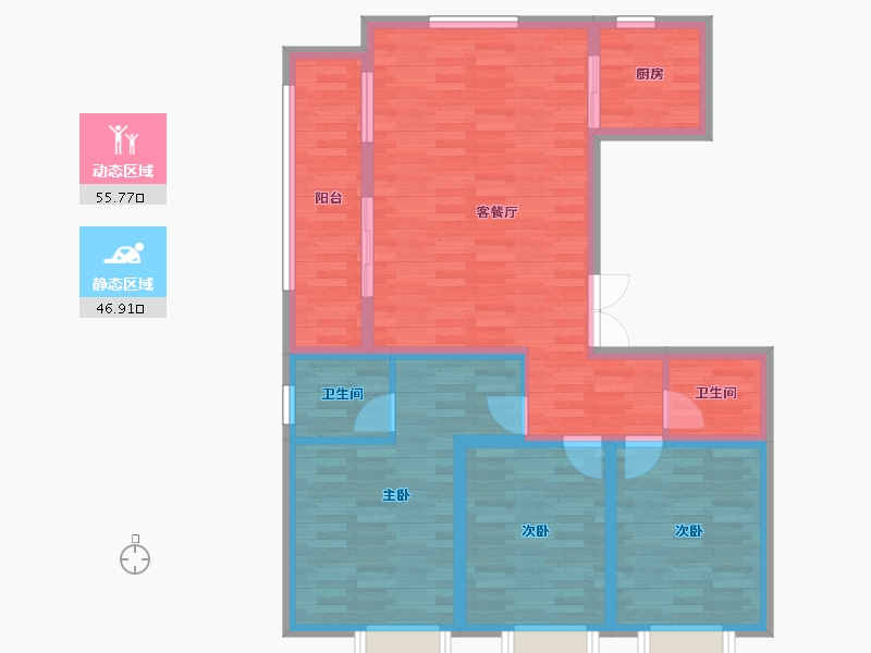 山东省-临沂市-颐龙恒泰-91.57-户型库-动静分区