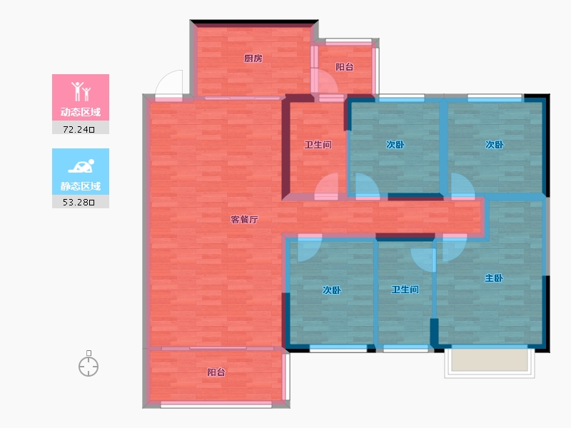 贵州省-遵义市-新景 丽水郡-112.35-户型库-动静分区