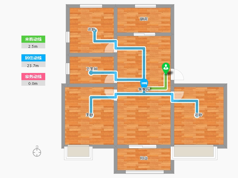 江苏省-徐州市-滨河新天地-88.88-户型库-动静线