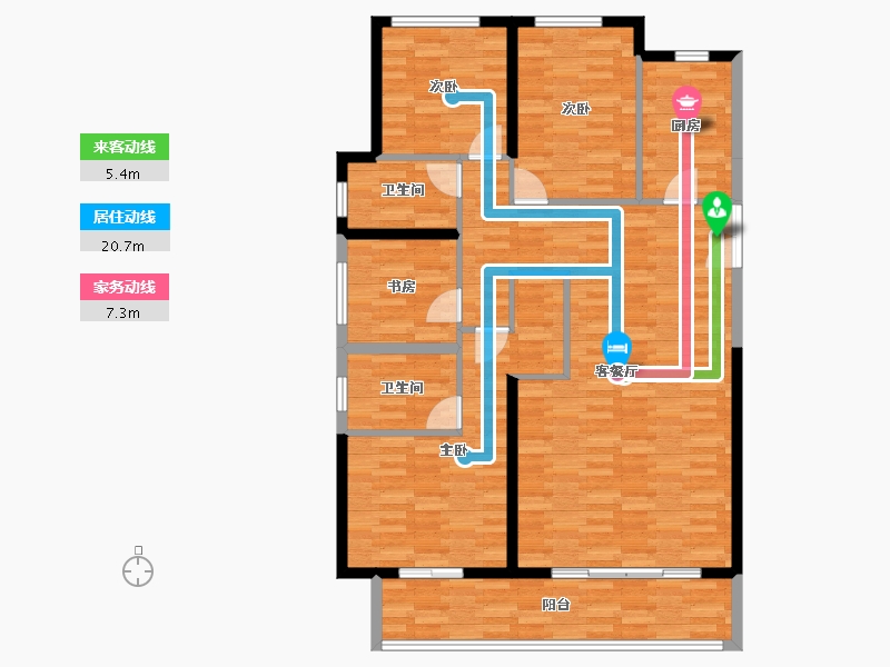 河南省-郑州市-正弘青云筑-118.97-户型库-动静线