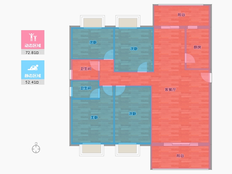 广东省-清远市-永兴豪轩-115.16-户型库-动静分区