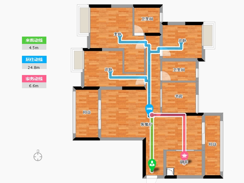 湖北省-襄阳市-东津世纪城5区-112.85-户型库-动静线