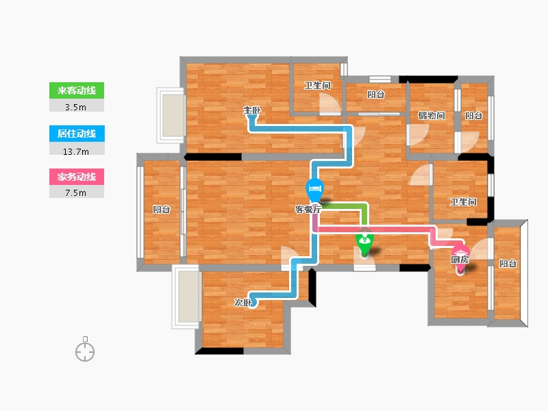 福建省-三明市-中梁壹号-93.57-户型库-动静线