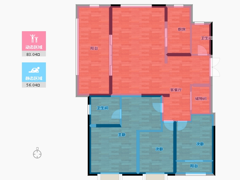 浙江省-杭州市-朗诗乐府-125.59-户型库-动静分区