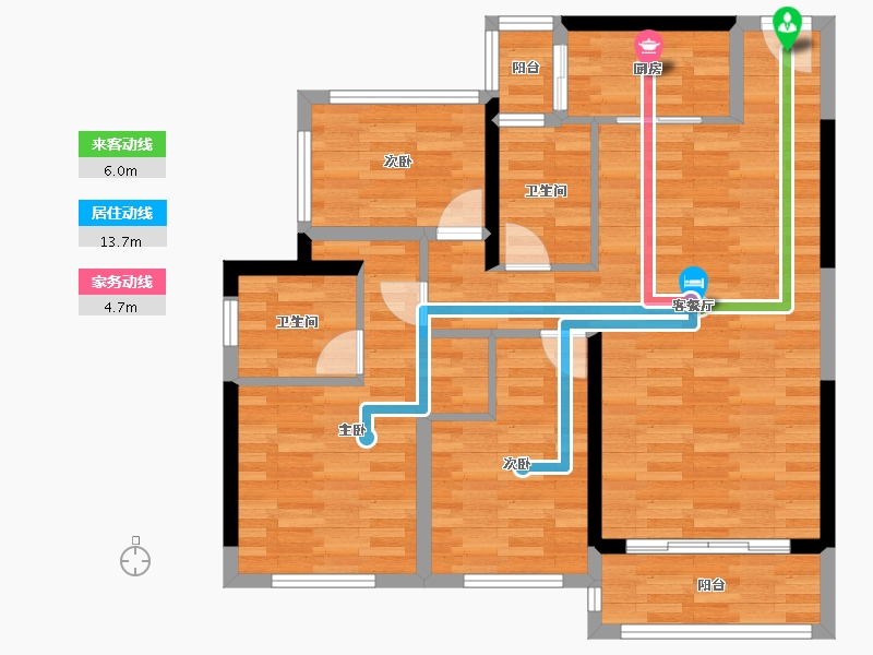 广西壮族自治区-柳州市-红星天铂-86.13-户型库-动静线