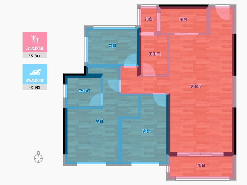 广西壮族自治区-柳州市-红星天铂-86.13-户型库-动静分区