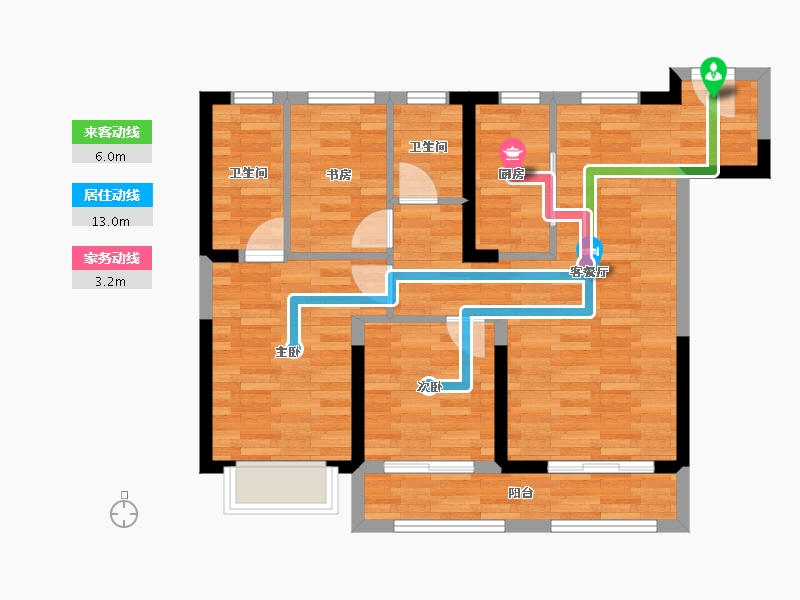 河北省-石家庄市-当代府moma-74.79-户型库-动静线