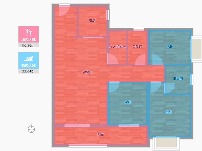 福建省-漳州市-大唐印象-83.07-户型库-动静分区