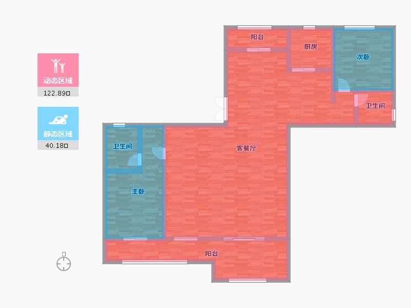 浙江省-温州市-瓯江府-148.00-户型库-动静分区