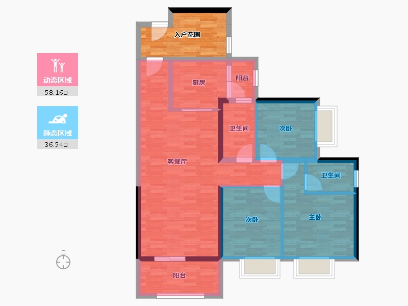 广东省-河源市-万隆湖景一号-92.31-户型库-动静分区