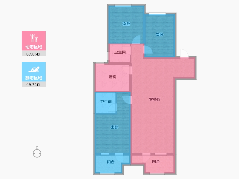 山东省-青岛市-万达・维多利亚湾-101.08-户型库-动静分区