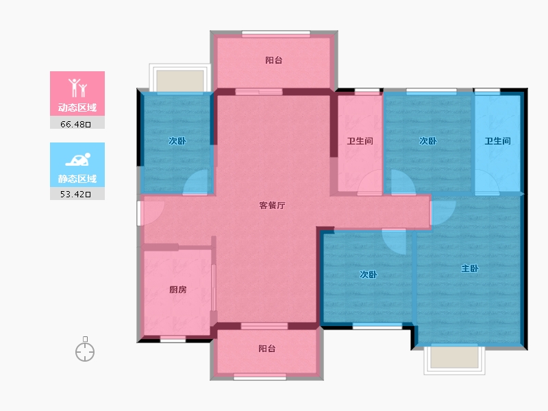 广东省-佛山市-时代天韵-108.00-户型库-动静分区