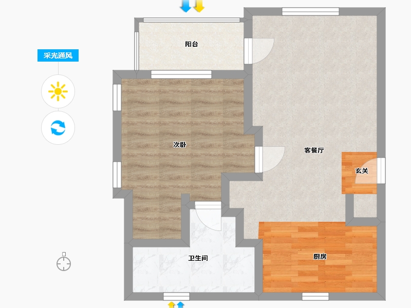 Florida-Pasco-Trinity Club Apartments-58.00-户型库-采光通风